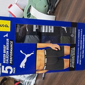 Puma Size S 5 Pack of Performance Boxer Briefs